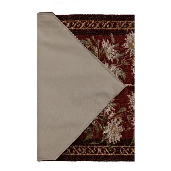 Aubusson Red Small Decorative Table Mat | Close Up 4