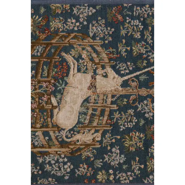 Licorne Captive Bleu Large Decorative Table Mat | Close Up 2