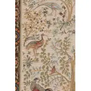 Tree and Birds in Cream French Wall Tapestry | Close Up 1