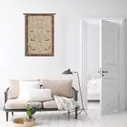 Tree and Birds in Cream French Wall Tapestry | Life Style 1