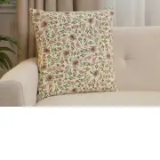 Broche Flowers French Couch Cushion | Close Up 1