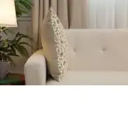 Broche Flowers French Couch Cushion | Close Up 2