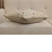 Broche Flowers French Couch Cushion | Close Up 3