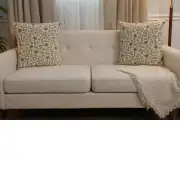 Broche Flowers French Couch Cushion | Close Up 5