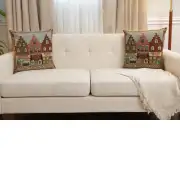Brugge Houses Belgian Couch Pillow | Close Up 5