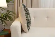 Fleur de Morris Black Belgian Couch Pillow | Close Up 2