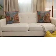 Brugge - Rozenhoekaai Belgian Sofa Pillow Cover | Close Up 5