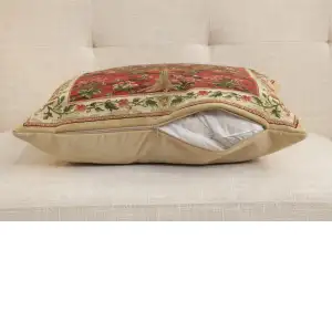 Tree Of Life Red I Belgian Cushion Cover - 18 in. x 18 in. Cotton by Charlotte Home Furnishings Inc