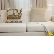 Bayeux Navigio Mare Belgian Sofa Pillow Cover | Close Up 5