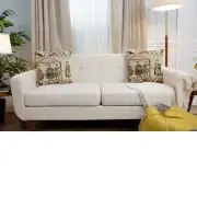 Bayeux Banquet Feast Belgian Sofa Pillow Cover | Close Up 5