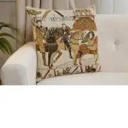 Bayeux Mont St-Michel Belgian Sofa Pillow Cover | Close Up 1