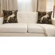 Medieval Hound Leaping Belgian Sofa Pillow Cover | Close Up 5