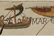 Bayeux Navigio Ships Belgian Wall Tapestry | Close Up 2
