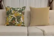 Citrons Large Belgian Sofa Pillow Cover | Close Up 5