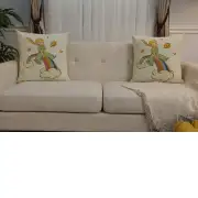 The Little Prince on a Rainbow Belgian Sofa Pillow Cover | Close Up 5