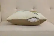 The Little Prince with a Fox on the Moon Belgian Sofa Pillow Cover | Close Up 4