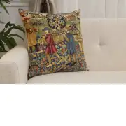 Les Vendanges Large Belgian Sofa Pillow Cover | Close Up 1