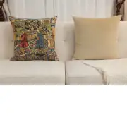 Les Vendanges Large Belgian Sofa Pillow Cover | Close Up 5