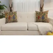 Les Vendanges Large Belgian Sofa Pillow Cover | Close Up 5