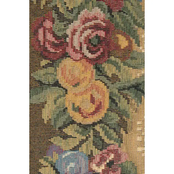 Fruit And Flowers I Belgian Tapestry Bell Pull - 6 in. x 44 in. Cotton/Viscose/Polyester by Charlotte Home Furnishings | Close Up 1
