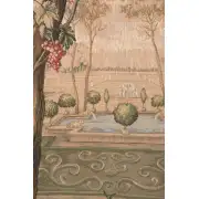 Verdure Fontaine Carree French Wall Tapestry - 58 in. x 58 in. Cotton/Viscose/Polyester by Charlotte Home Furnishings | Close Up 2