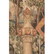 Portiere Licorne Fontaine French Wall Tapestry | Close Up 1