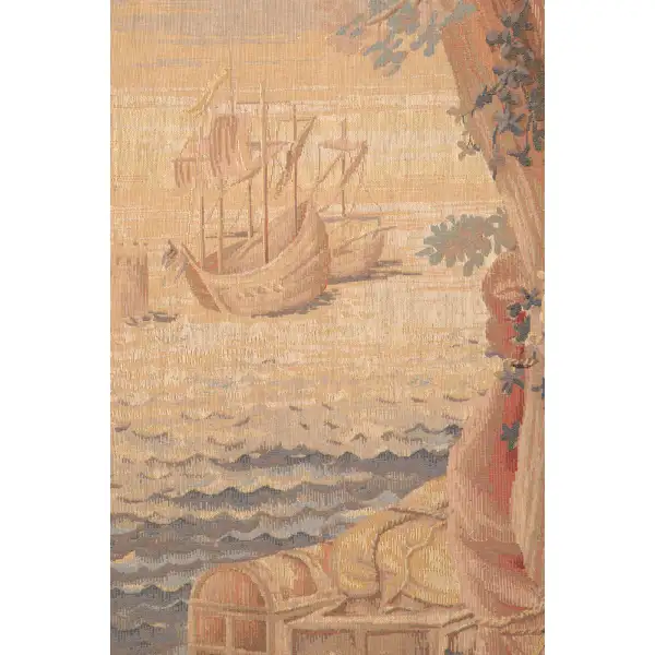 Le Port French Wall Tapestry - 58 in. x 58 in. Cotton/Viscose/Polyester by Charlotte Home Furnishings | Close Up 1