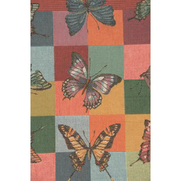 Butterflies 1 Cushion - 19 in. x 19 in. Wool/cotton/others by Charlotte Home Furnishings | Close Up 2