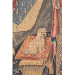 Dame Au Chien I French Wall Tapestry - 19 in. x 29 in. Cotton/Viscose/Polyester by Charlotte Home Furnishings Inc