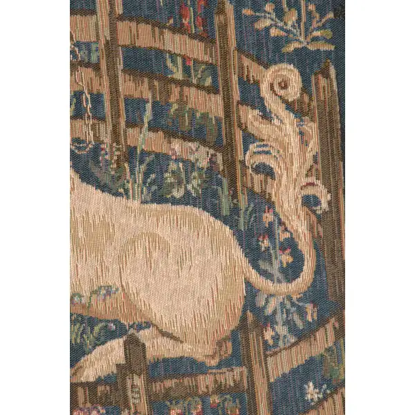 Licorne Captive III French Wall Tapestry - 19 in. x 29 in. Cotton/Viscose/Polyester by Charlotte Home Furnishings | Close Up 2