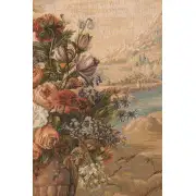 Bouquet Au Drape Fontaine with People French Wall Tapestry | Close Up 1