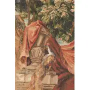 Bouquet Au Drape Fontaine with People French Wall Tapestry | Close Up 2