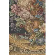 Floral Composition in Vase Dark Green Italian Tapestry | Close Up 1