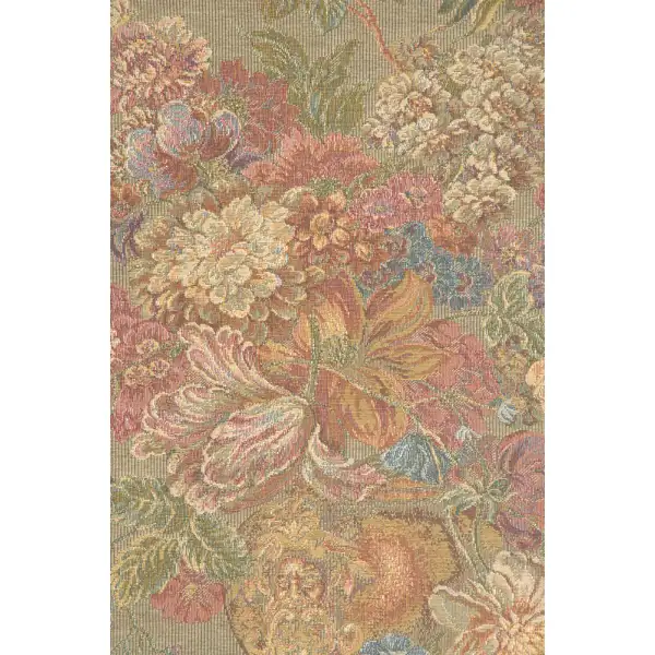 Floral Composition in Vase Cream Italian Tapestry | Close Up 1