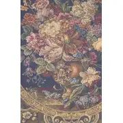 Floral Composition in Vase Dark Blue Italian Tapestry | Close Up 1