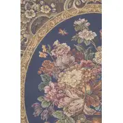 Floral Composition in Vase Dark Blue Italian Tapestry | Close Up 2