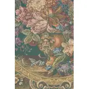 Floral Composition in Vase Green Italian Tapestry | Close Up 1