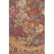 Floral Composition in Vase Burgundy Italian Tapestry | Close Up 1