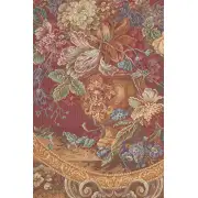 Floral Composition in Vase Burgundy Italian Tapestry | Close Up 2