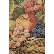 Fruit Basket Beige Belgian Tapestry Wall Hanging | Close Up 1