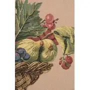 Fruit Basket Beige Belgian Tapestry Wall Hanging | Close Up 2