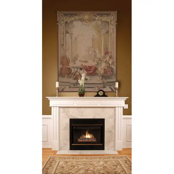 Le Port De Toscane French Wall Tapestry - 44 in. x 58 in. Wool/cotton/others by Charlotte Home Furnishings | Life Style 1