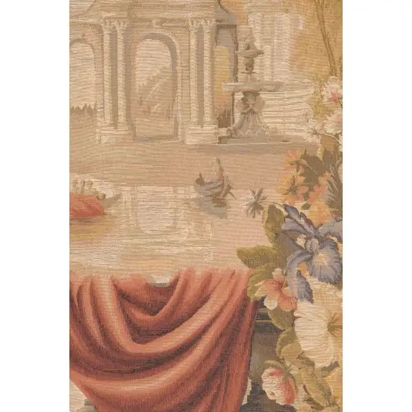 Le Port De Toscane I French Wall Tapestry - 58 in. x 58 in. Wool/cotton/others by Charlotte Home Furnishings | Close Up 2