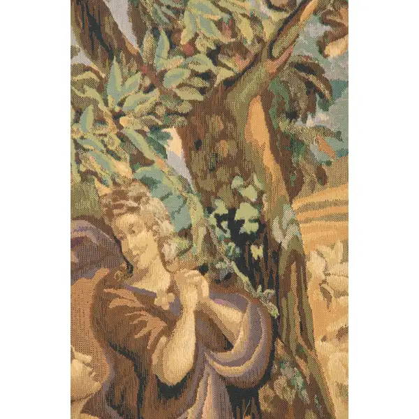 Country Scene Belgian Tapestry Wall Hanging - 53 in. x 66 in. Cotton/Viscose/Polyester by Francois Boucher | Close Up 2