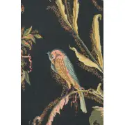 Birds Black Belgian Tapestry Wall Hanging - 46 in. x 62 in. Cotton/Viscose/Polyester by Charlotte Home Furnishings | Close Up 1