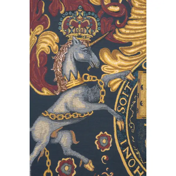 Stuart Crest Belgian Tapestry Wall Hanging - 56 in. x 55 in. Cotton/Viscose/Polyester by Charlotte Home Furnishings | Close Up 1