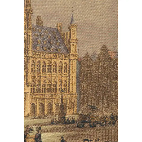 Town Hall Brussels Belgian Tapestry Wall Hanging | Close Up 1