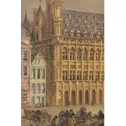 Town Hall Brussels Belgian Tapestry Wall Hanging | Close Up 2
