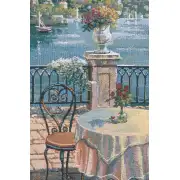 Terrasse Belgian Tapestry Wall Hanging - 77 in. x 63 in. Cotton/Viscose/Polyester by Robert Pejman | Close Up 1