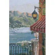 Terrasse Belgian Tapestry Wall Hanging - 77 in. x 63 in. Cotton/Viscose/Polyester by Robert Pejman | Close Up 2